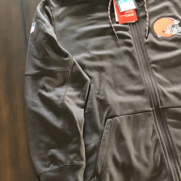 NIKE THERMA-FIT KO CLEVELAND BROWNS ZIP HOODIE M - Picture 4 of 7